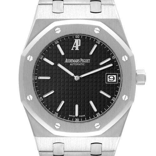 AUDEMARS PIGUET Royal Oak Black Dial Steel Mens Watch 15202St Image 1