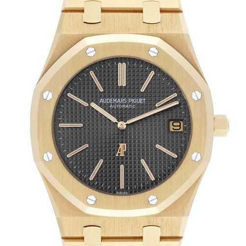 AUDEMARS PIGUET Royal Oak Jumbo Yellow Gold Grey Dial Mens Watch 5402Ba Image 1
