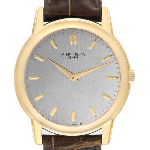 PATEK PHILIPPE Calatrava Yellow Gold Silver Dial Mens Watch 5032 Image 1 PATEK PHILIPPE Calatrava Yellow Gold Silver Dial Mens Watch 5032 Image 1