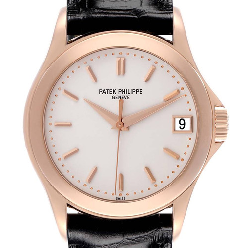 PATEK PHILIPPE Calatrava 18K Rose Gold Silver Dial Mens Watch 5107R 5107 Image 1