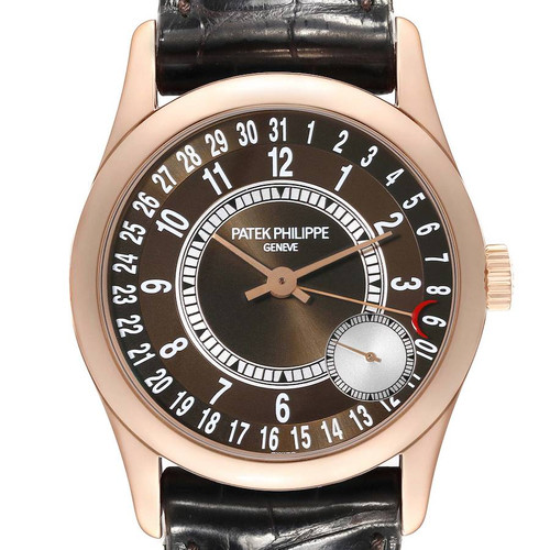 PATEK PHILIPPE Calatrava Rose Gold Brown Dial Mens Watch 6000R 6000 Image 1 PATEK PHILIPPE Calatrava Rose Gold Brown Dial Mens Watch 6000R 6000 Image 1