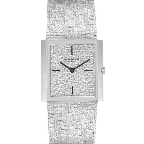 PATEK PHILIPPE White Gold Textured Dial Vintage Ladies Watch 3491 Image 1