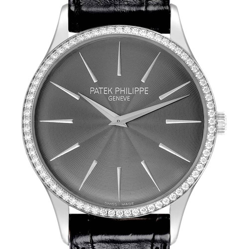 PATEK PHILIPPE Calatrava White Gold Gray Dial Diamond Ladies Watch 4897G 4897 Image 1