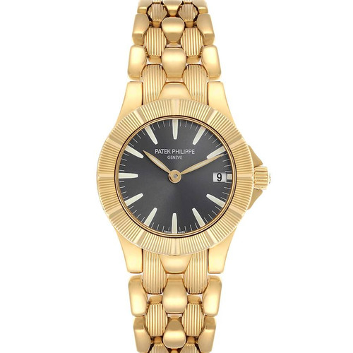 PATEK PHILIPPE Neptune Yellow Gold Gray Dial Ladies Watch 4881 Image 1