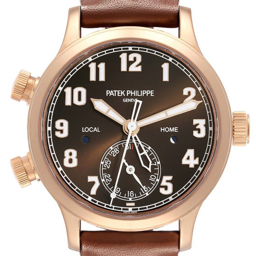 PATEK PHILIPPE Calatrava Rose Gold Pilot Travel Time Ladies Watch 7234 7234R Image 1