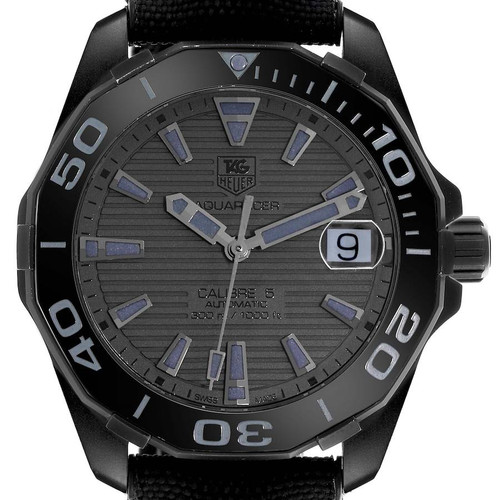 TAG HEUER Aquaracer Calibre 5 Pvd Steel Mens Watch Way218A Image 1 TAG HEUER Aquaracer Calibre 5 Pvd Steel Mens Watch Way218A Image 1