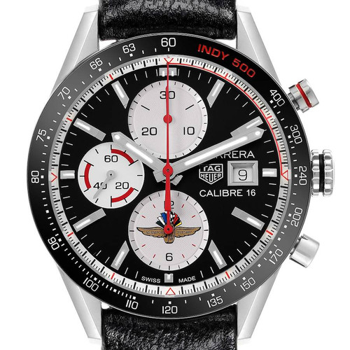 TAG HEUER Carrera Calibre 16 Indy 500 Le Steel Mens Watch Cv201As Image 1 TAG HEUER Carrera Calibre 16 Indy 500 Le Steel Mens Watch Cv201As Image 1