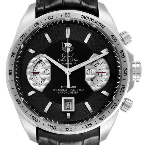 TAG HEUER Grand Carrera Black Dial Automatic Mens Watch Cav511A Image 1