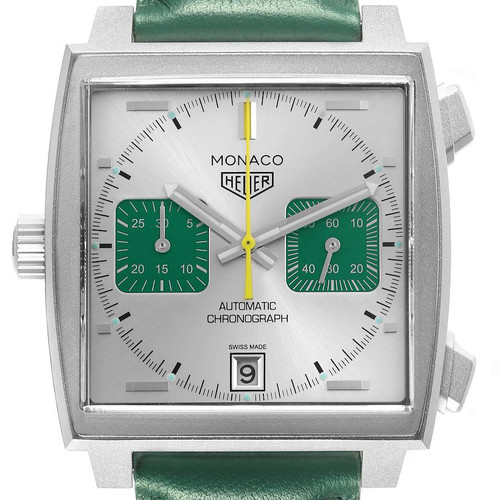 TAG HEUER Monaco British Racing Green Titanium Mens Watch Caw218E Image 1