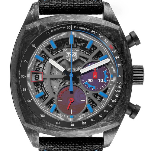 TAG HEUER Monza Flyback Chronometer Carbon Mens Watch Cr5090 Image 1