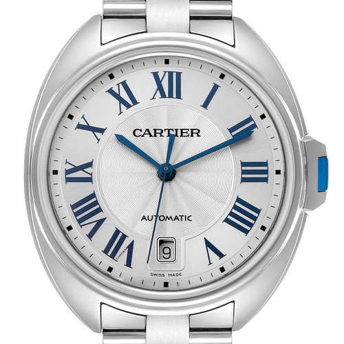 CARTIER Cle Silver Dial Steel Automatic Mens Watch Wscl0007 Image 1
