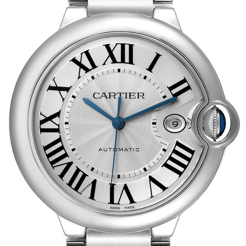 CARTIER Ballon Bleu 42 Automatic Silver Dial Steel Mens Watch W69012Z4 Image 1