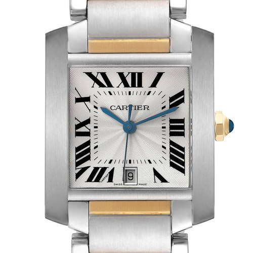 CARTIER Tank Francaise Steel Yellow Gold Large Mens Watch W51005Q4 Image 1