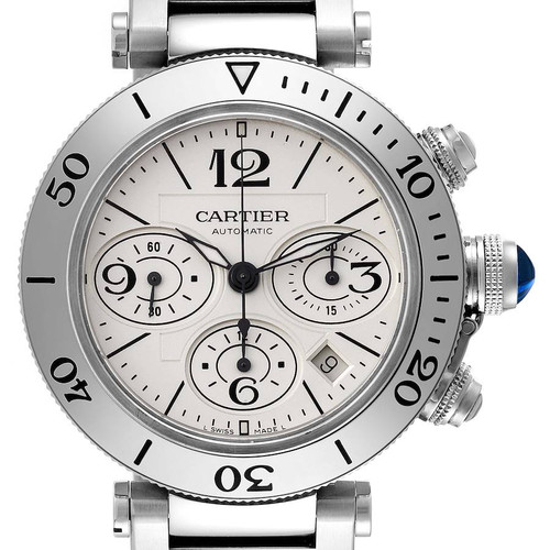 CARTIER Pasha Seatimer Chronograph Steel Mens Watch W31089M7 Image 1 CARTIER Pasha Seatimer Chronograph Steel Mens Watch W31089M7 Image 1
