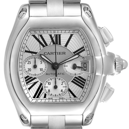 CARTIER Roadster Xl Chronograph Steel Mens Watch W62019X6 Image 1