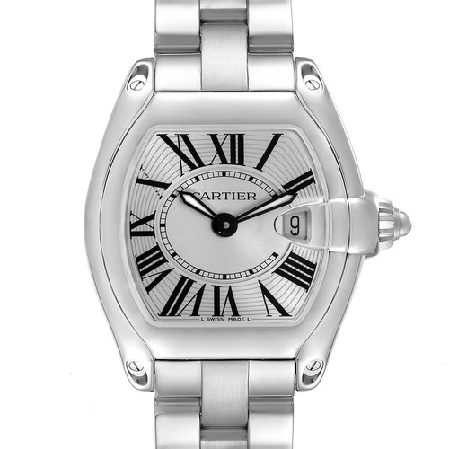 CARTIER Roadster Small Silver Dial Steel Ladies Watch W62016V3 Image 1 CARTIER Roadster Small Silver Dial Steel Ladies Watch W62016V3 Image 1