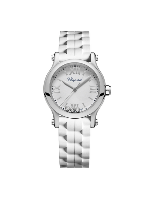CHOPARD Happy Sport 30 Mm, Quartz, Lucent Steel™, Diamonds