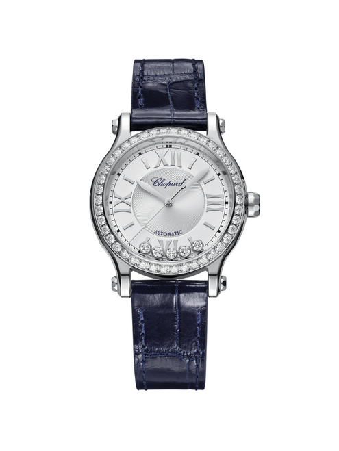 CHOPARD Happy Sport 33 mm, automatic, Lucent Steel™, diamonds