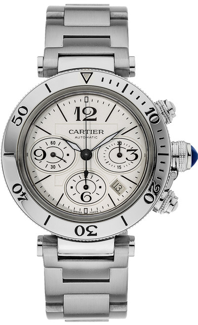 CARTIER Pasha Chronograph Luxury Men'S Watch W31089M7 Image 1