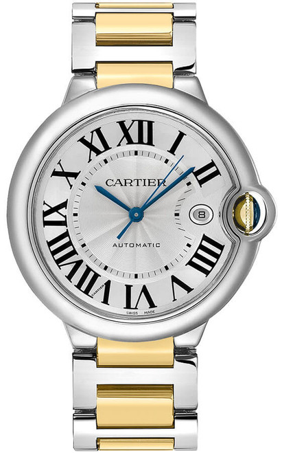 CARTIER Ballon Bleu 42Mm Steel & Yellow Gold Men'S Watch W2Bb0031 Image 1