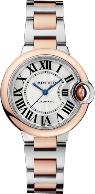 CARTIER Ballon Bleu Steel & Rose Gold Women'S Watch W2Bb0032 Image 1