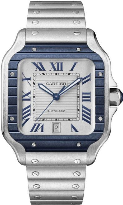 CARTIER Santos De Cartier Grey Dial Men'S Watch Wssa0047 Image 1