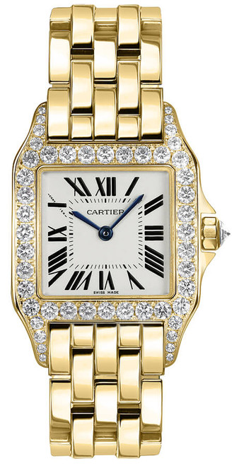 CARTIER Santos Demoiselle Solid 18K Yellow Gold Women'S Watch Wf9002Y7 Image 1