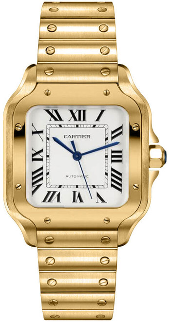 CARTIER Santos De Cartier 18K Yellow Gold Unisex Watch Wgsa0030 Image 1