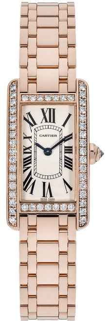 CARTIER Tank Americaine Solid 18K Rose Gold Women'S Watch Wb7079M5 Image 1
