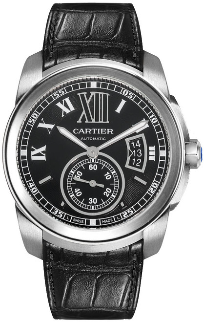 CARTIER Calibre De Cartier Black Dial Men'S Watch W7100041 Image 1