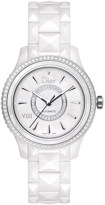 CHRISTIAN DIOR Viii White Ceramic Diamond Luxury Women'S Watch Cd1245E9C001 Image 1