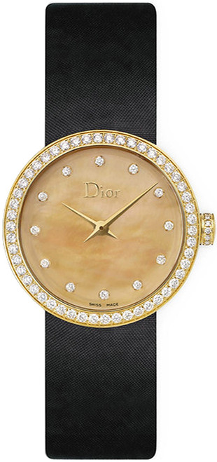 CHRISTIAN DIOR La D De Dior Gold Pearl & Diamond Dial Women'S Watch Cd047150A001 Image 1