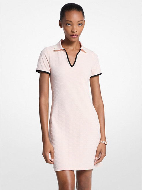 MICHAEL KORS Logo Jacquard Knit Tech Tennis Dress POWDER BLUSH Image 1