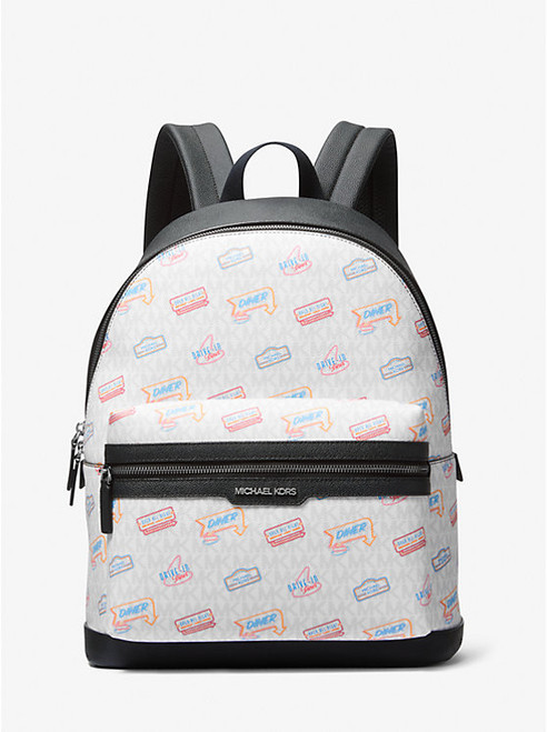 MICHAEL KORS Cooper Embellished Signature Logo Dome Backpack OPTIC WHITE Image 1