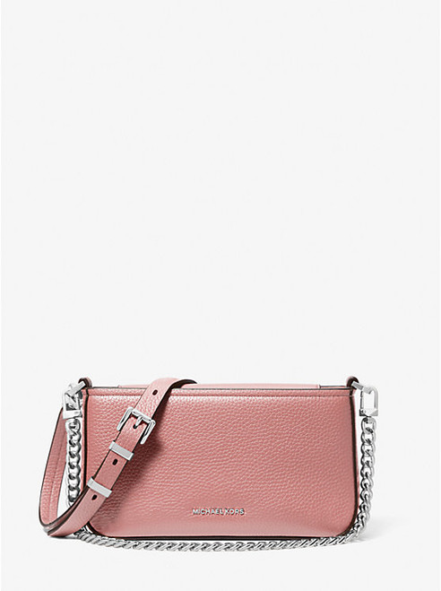 MICHAEL KORS Bryant Small Pebbled Leather Convertible Pochette ROSE Image 1