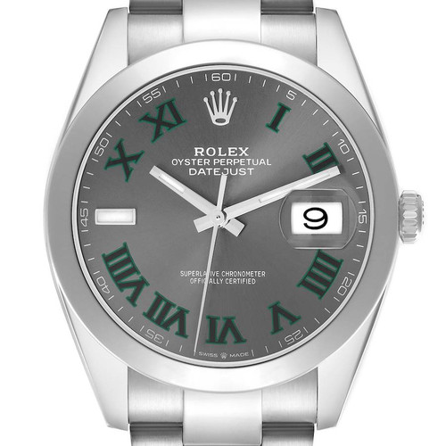 ROLEX Datejust 41 Wimbledon Dial Steel Mens Watch 126300 Image 1