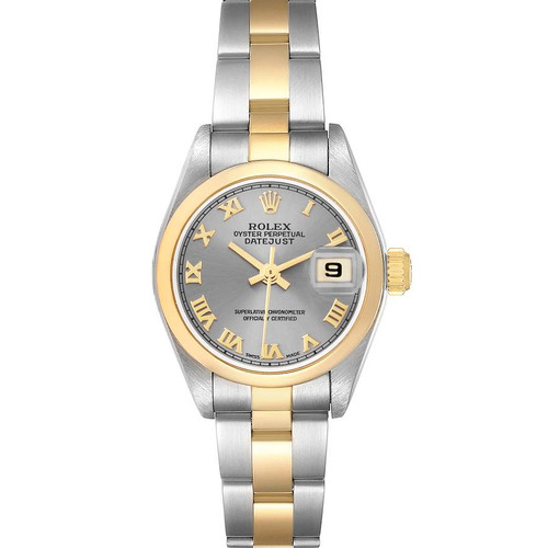 ROLEX Datejust Steel Yellow Gold Slate Dial Automatic Ladies Watch 79163 Image 1 ROLEX Datejust Steel Yellow Gold Slate Dial Automatic Ladies Watch 79163 Image 1