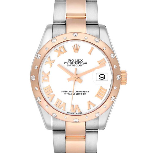 ROLEX Datejust Midsize Steel Rose Gold Diamond Ladies Watch 178341 Image 1 ROLEX Datejust Midsize Steel Rose Gold Diamond Ladies Watch 178341 Image 1