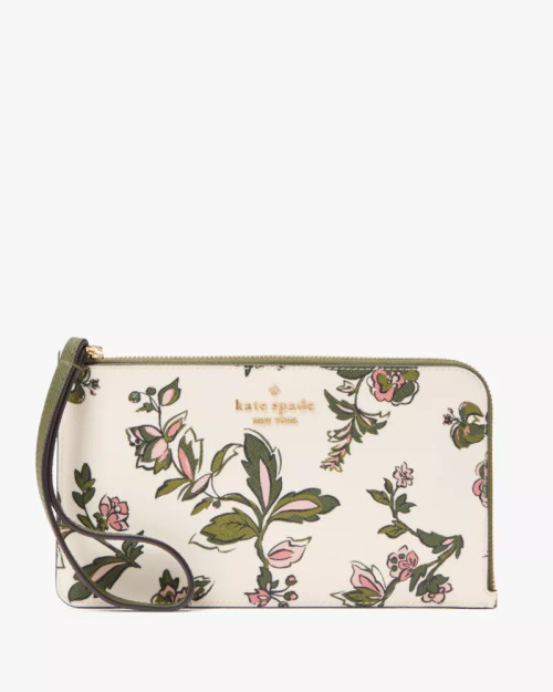 KATE SPADE Lucy Floral Medium L-zip Wristlet