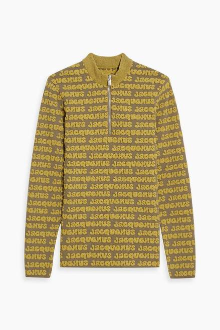 JACQUEMUS  Luis terry-jacquard half-zip sweater (Arriving In Delhi 2 Weeks Ship)