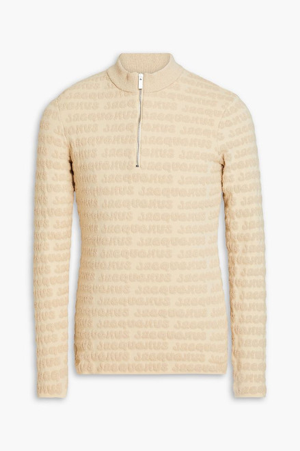 JACQUEMUS Luis terry-jacquard half-zip sweater (Arriving In Delhi 2 Weeks Ship)