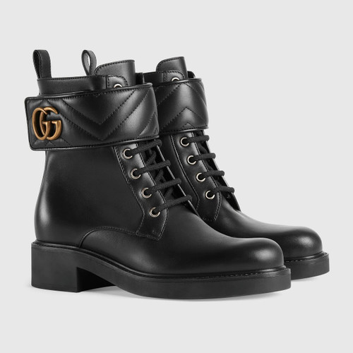 GUCCI Double G Leather Boots
