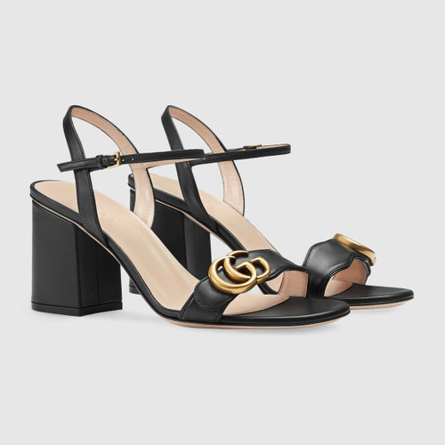 GUCCI Leather Mid-heel Sandal
