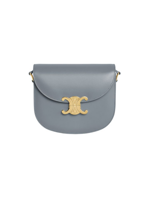 CELINE Besace Clea Triomphe Bag Blue Gray