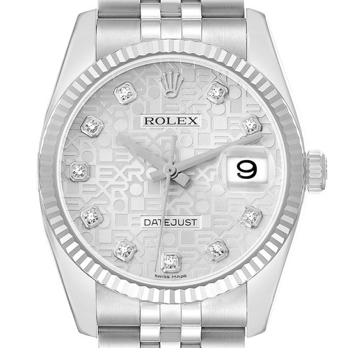 ROLEX Datejust Steel White Gold Anniversary Dial Mens Watch 116234 Image 1