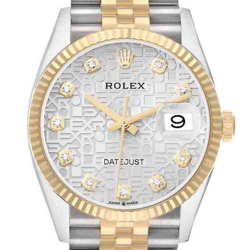 ROLEX Datejust Yellow Gold Anniversary Diamond Dial Mens Watch 126233 Image 1