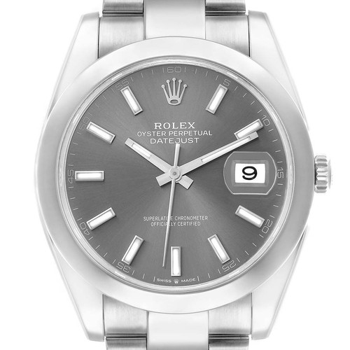 ROLEX Datejust 41 Rhodium Dial Automatic Steel Mens Watch 126300 Image 1 ROLEX Datejust 41 Rhodium Dial Automatic Steel Mens Watch 126300 Image 1