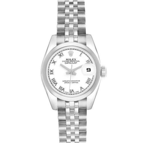 ROLEX Datejust 26 White Roman Dial Steel Ladies Watch 179160 Image 1 ROLEX Datejust 26 White Roman Dial Steel Ladies Watch 179160 Image 1