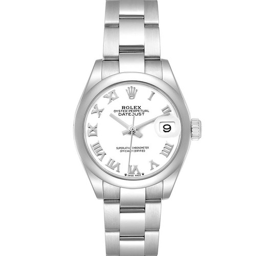 ROLEX Datejust 28 White Dial Steel Ladies Watch 279160 Image 1