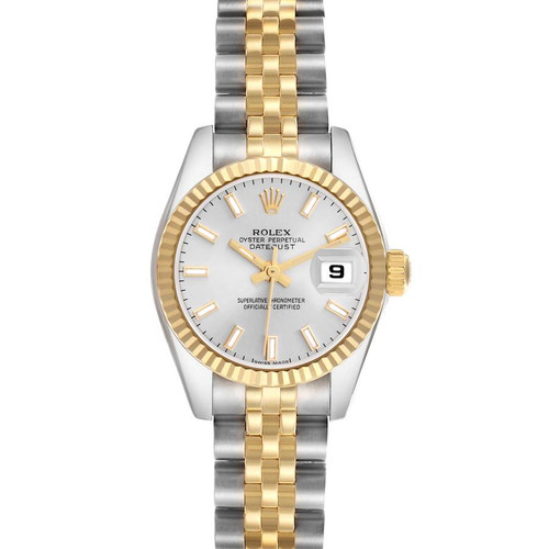 ROLEX Datejust Steel Yellow Gold Silver Dial Ladies Watch 179173 Image 1
